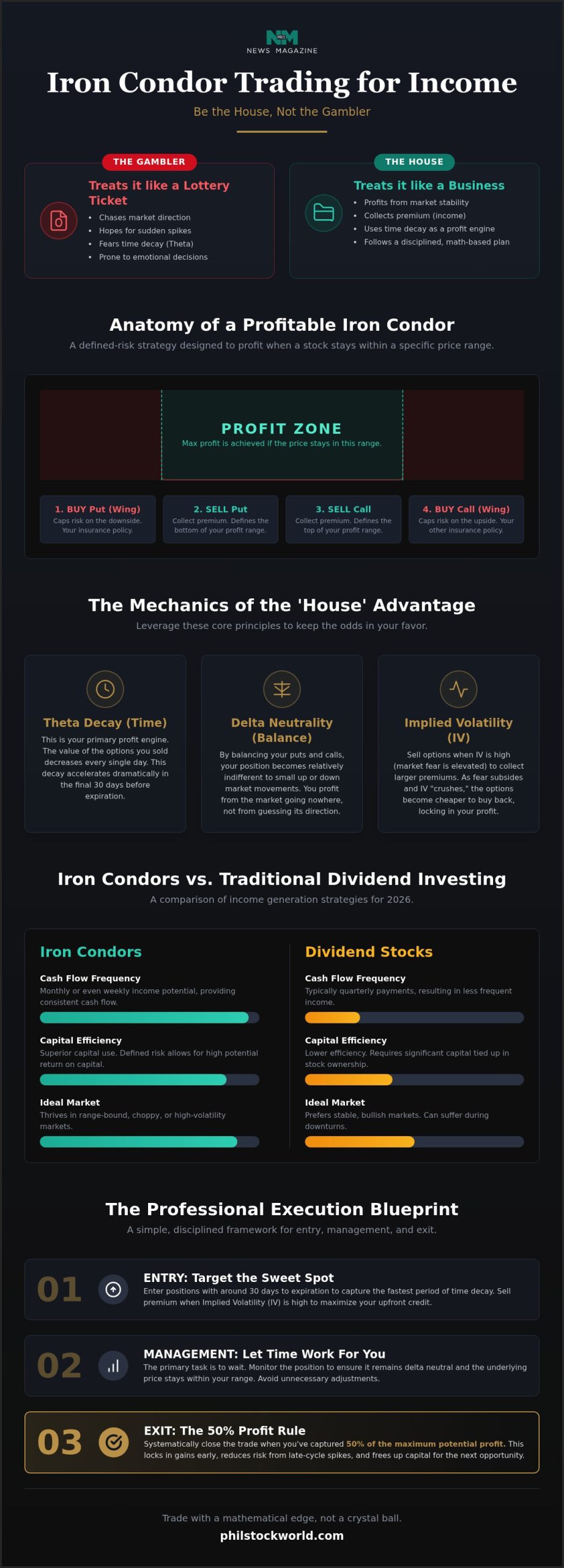 Iron Condor Trading for Income: Building Your Own 'House' Edge in 2026